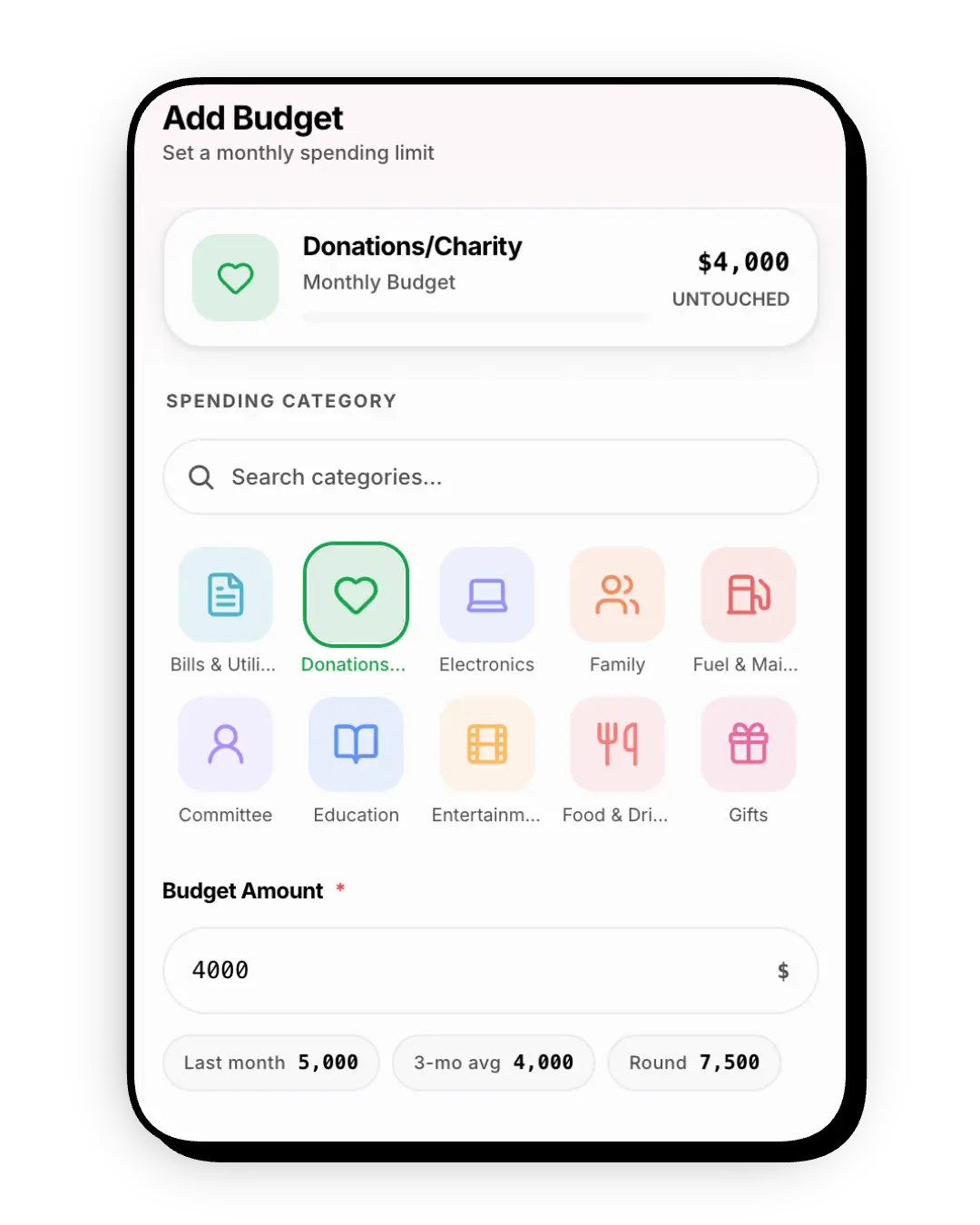 Add Budget